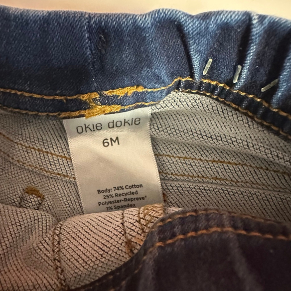 Lot of 5 
Baby Girl Bottoms Bundle Casual Pants 6 Months Blue Beige Pink Jeans - Picture 9 of 10